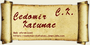 Čedomir Katunac vizit kartica